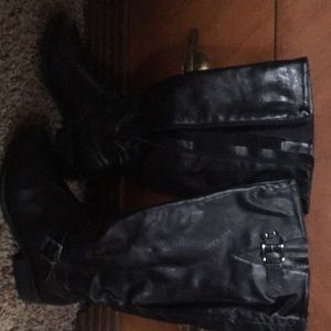 Black tall boots